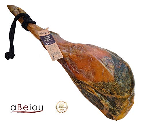 aBeiou. JAMON GRAN RESERVA DUROC PREMIUM. curación superior a 24–25 meses (jamón al vacío) fabricado en Guijuelo (SALAMANCA). Producto de la península Ibérica.