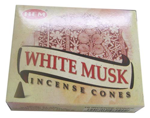 ABN Fashion Hem White Musk Fragrance Conos de incienso Dhoop Pack de 12 paquetes