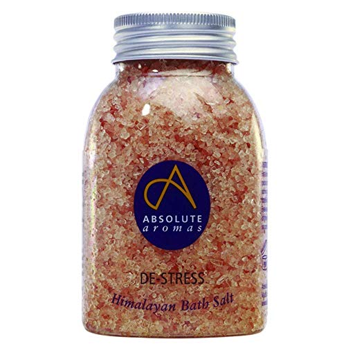 Absolute Aromas Sales de baño de 'Destress' 290g Bolsa de Recarga - Sales Rosadas del Himalaya - Con una Mezcla Relajante de Aceites Esenciales