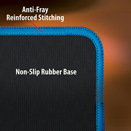 Accessory Power ENHANCE Pathogen XL - Alfombrilla de ratón para juegos, con superficie de seguimiento de baja fricción y respaldo antideslizante, 31.5" x 13.75", color negro y azul