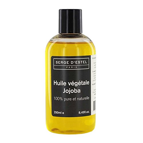 Aceite de jojoba, 250 ml.Aceite de tratamiento, 100 % puro.Pieles maduras, cabello roto.Antiarrugas, brillo, protección, reparador.