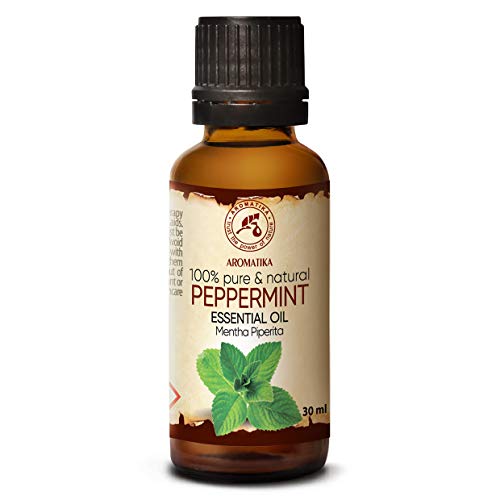 Aceite Esencial de Menta 30ml - Mentha Piperita - India - 100% Puro y Natural - Aceites Esenciales de Menta para Alivio del Estrés - Sauna - Relajación - Spa - Difusor Aromático - Lámpara de Aroma