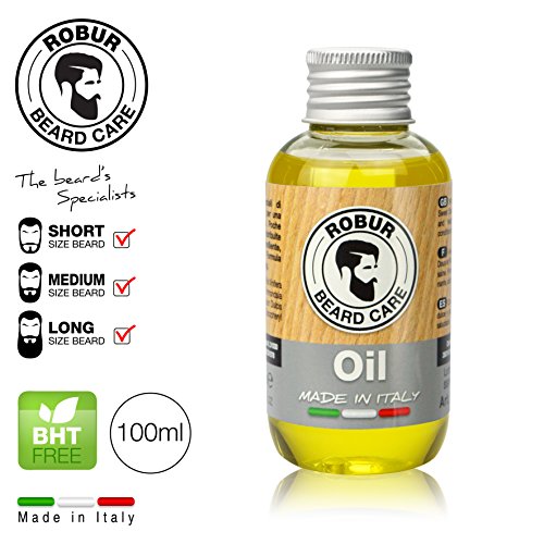 Aceite para barba con puros aceites esenciales. Efecto desenredante , emoliente, hidratante, acondicionado. 100 ml. Made in Italy.
