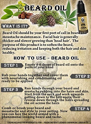 Aceite para Barba Crecimiento y Acondicionador en 6 Fragancias - 100% Natural - un más Grueso, Fuller más Barba. Jojoba Semilla 1/2oz Botella (15ml). Gratis Ultimate Guide To Ebook - 1/2oz/15ml