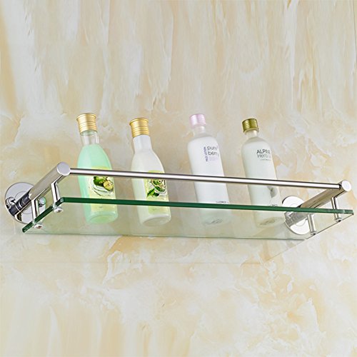 Acero inoxidable baño estante de cristal Cosméticos de baño WC de pared-B