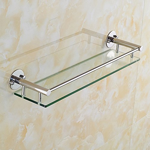 Acero inoxidable baño estante de cristal Cosméticos de baño WC de pared-B