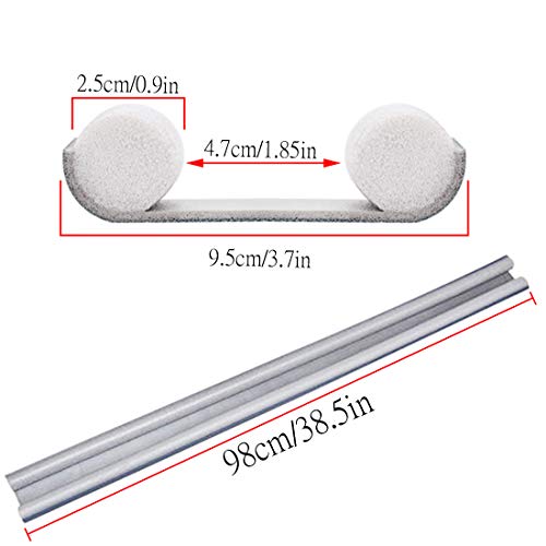 Acoser Burlete De Espuma Bajopuerta - Doble Rollo Aislante para Aislamiento Y ProteccióN contra Corrientes De Aire Y Ruido