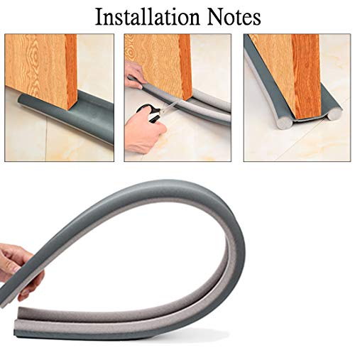 Acoser Burlete De Espuma Bajopuerta - Doble Rollo Aislante para Aislamiento Y ProteccióN contra Corrientes De Aire Y Ruido