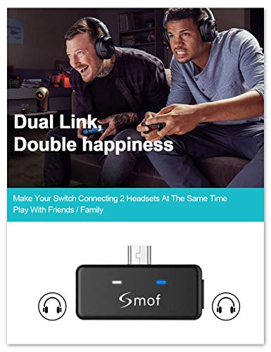 Adaptador Bluetooth para Nintendo Switch/Switch Lite/PS4/PC, Transmisor Bluetooth Audio con aptX de Baja Latencia Compatible con Airpods Bose Sony Altavoces Auriculares Bluetooth