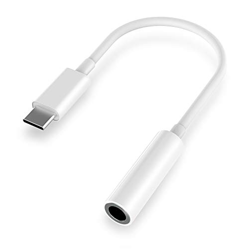 Adaptador USB C a 3.5 mm Cable USB C Type C a 3.5 mm Audio Auxiliar Digital para Auriculares Pixel 2/2XL/3/3XL,Pad Pro,HTC U11,Essential PH-1,Huawei P20.[Soporte de Llamadas y Control de Volumen]