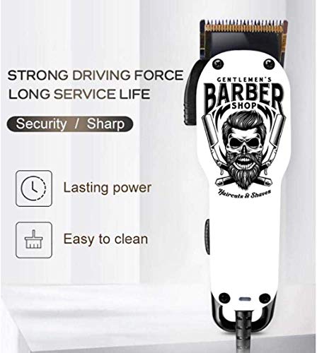 Adecuado para recortar pelo Hair Trimmer cortadora de cabello profesional digital eléctrico recargable sin cuerda de los hombres S ajustable del corte de pelo de cerámica de la lámina Barber Shop-Blan