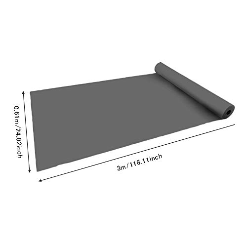 Adhesivo de vinilo mate para muebles, cocina, dormitorio, 3 m, Yizunnu, pvc, negro, 61x300cm