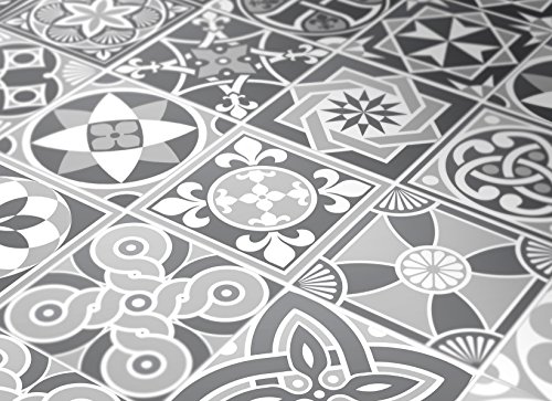 Adhesivos para Azulejos - Paquetes con 32 (20 x 20 cm, Escala Grises | Decoración de Interiores | Azulejos Grises | Vinilos Decorativos Pared | Azulejos para Decoración | Arte de Pared)