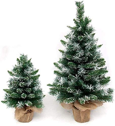 Adornos de Navidad Artificial Douglas Árbol de navidad, Apagado con bisagra Pino, árbol de decoración w / soporte plegable de metal for interiores y exteriores (Color: 2pcs, tamaño: 90 cm) , Regalo ex