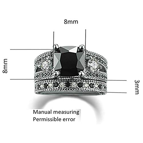 Aeici Anillos Hombre Mujer Anillos Chapado en Oro y Acero Inoxidable Anillo de Plata con Circonitas Apilables Plata Mujer 22 + Hombre 15