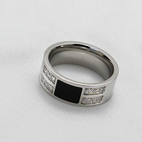 Aeici Anillos Hombre Mujer Anillos Chapado en Oro y Acero Inoxidable Anillo de Plata con Circonitas Apilables Plata Mujer 22 + Hombre 15