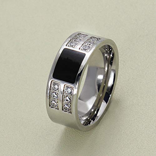 Aeici Anillos Hombre Mujer Anillos Chapado en Oro y Acero Inoxidable Anillo de Plata con Circonitas Apilables Plata Mujer 22 + Hombre 15