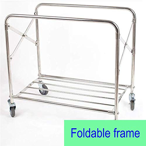 AFDK Médico carro de la herramienta plegable de lino de la compra para el hotel, Servicio de lavandería Clasificador de balanceo Carro con freno de rueda universal, servicio de habitaciones del balan