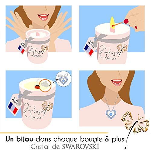 AG Artgosse - Vela con diseño de flor de cerezo y cristales de Swarovski para mujer, ambiente de fiesta de cumpleaños y Navidad