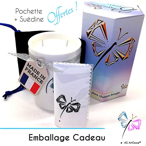 AG Artgosse - Vela con diseño de flor de cerezo y cristales de Swarovski para mujer, ambiente de fiesta de cumpleaños y Navidad