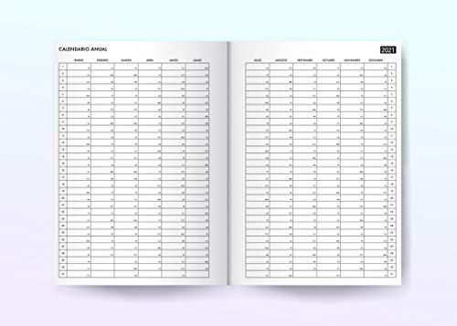 Agenda 2020 2021 A4: Agenda 2020 2021 Grande - Organiza tu día - Julio 2020 a Junio 2021 - Tamaño 21x29,7cm - Din A4 - Agenda 2020/2021 Español - Violeta - Turquesa