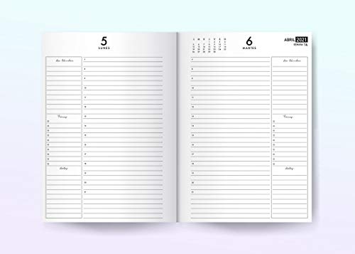 Agenda 2020 2021 A4: Agenda 2020 2021 Grande - Organiza tu día - Julio 2020 a Junio 2021 - Tamaño 21x29,7cm - Din A4 - Agenda 2020/2021 Español - Violeta - Turquesa