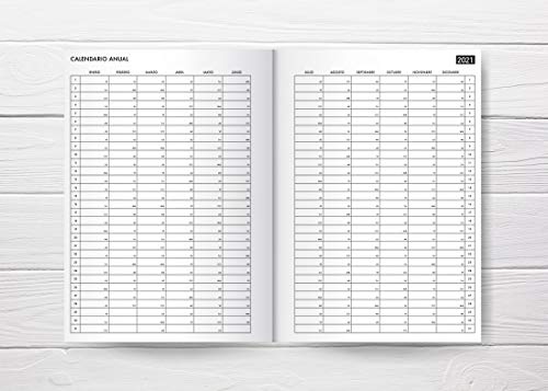 Agenda 2020 2021 Día por Página Grande: Organiza tu día - Julio 2020 a Junio 2021 - Tamaño 21x29,7cm - Din A4 - Agenda 2020/2021 Español - Negro - Agenda xxl
