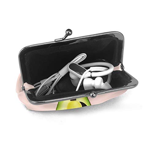 Aguacate Guitarras monedero cuero cambio monedero beso cierre mini cosméticos maquillaje bolsas para mujeres y niñas