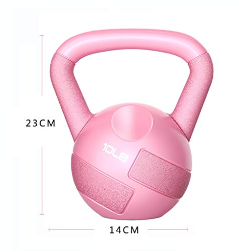 Ailj Kettlebell Rosa Fitness Pesas Rusa 5/10LB para Gimnasio En Casa Y Entrenamientos En Casa, Entrenamiento Cruzado, Levantamiento De Pesas Y Quema De Grasa (Color : Pink-10lb)