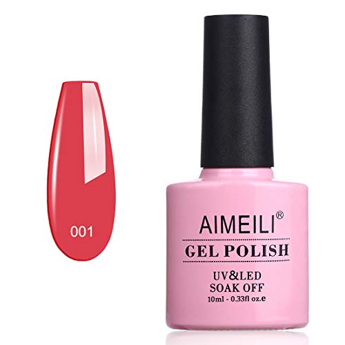 AIMEILI Esmalte Semipermanente De Uñas Soak Off UV LED Uñas De Gel - Tropix Tropical Punch (001) 10ml