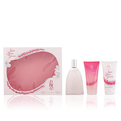 Aire de Sevilla Set de Belleza Edición Rosas - Crema Hidratante Corporal, Eau de Toilette, Gel Exfoliante
