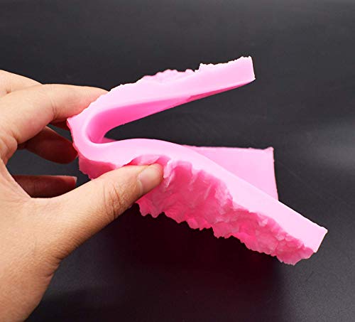 Aixin - Molde de silicona con textura de impresión de árbol, diseño de corteza