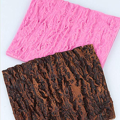 Aixin - Molde de silicona con textura de impresión de árbol, diseño de corteza