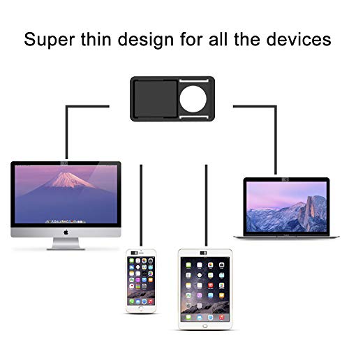 AJOXEL Webcam Cubierta Webcam Cover, 9 Unidades Cubierta de la Cámara Ultra Fino Tapa Webcam Protector Webcam para Tapar la Cámara del Portátil, Macbook Pro, Laptop, Mac, iPad, Tablet, iPhone