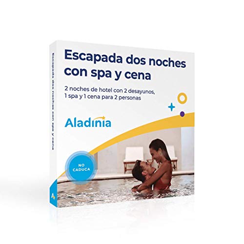 ALADINIA Escapada SPA y Cena Dos Noches. Caja Regalo Experiencias con Validez Ilimitada | Más de 50 Opciones para Elegir
