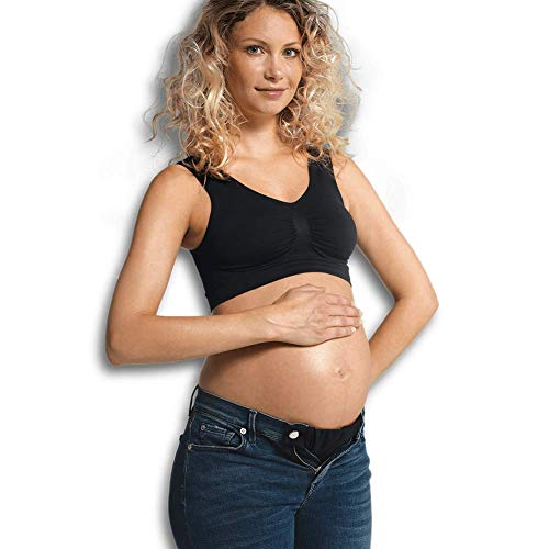 Alargador de Cintura para Embarazadas. Adapta tu Ropa de Siempre a Ropa para Embarazo y Premama Extensión de Cintura Ajustable para Mujeres Embarazadas, 8 Piezas (Negro, Azul y Caqui)