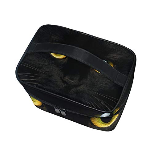 Alarge - Bolsa de maquillaje con diseño de ojos de gato y animales