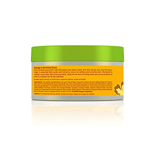 ALBA BOTANICA - Hawaiian Body Cream Deep Moisturizing Kukui Nut - 6.5 oz. (184 g)