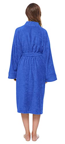 Albornoz Kimono para Mujer, Azul Claro, S/M