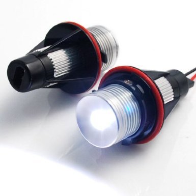 ALBRIGHT 6000K Blanco 5W Coche Angel Eyes Marker Bombillas Faros Delanteros de Luz Delantero de Alta Potencia E39 E53 E60 E61 E63 E65 E87