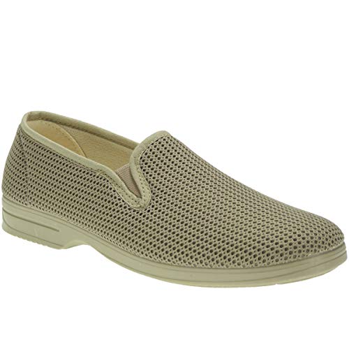 Alcalde 25 Zapatilla Cerrada Rejilla Nailon Elásticos Laterales Piso Goma para Hombre Tostado Talla 43