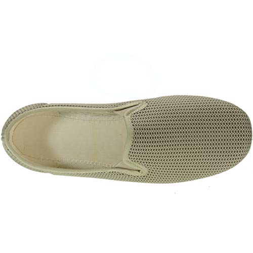 Alcalde 25 Zapatilla Cerrada Rejilla Nailon Elásticos Laterales Piso Goma para Hombre Tostado Talla 43