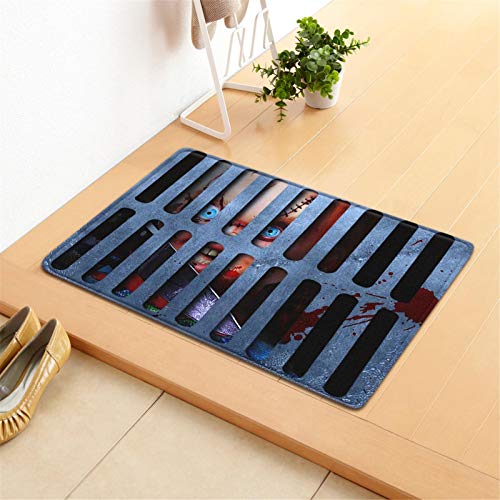 Alfombrilla de Halloween, tapa de alcantarilla Alfombrilla creativa para puerta del hogar Alfombrilla de decoración de Halloween Alfombrilla de goma para el suelo para la cocina interior y exterior