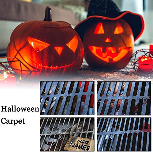 Alfombrilla de Halloween, tapa de alcantarilla Alfombrilla creativa para puerta del hogar Alfombrilla de decoración de Halloween Alfombrilla de goma para el suelo para la cocina interior y exterior