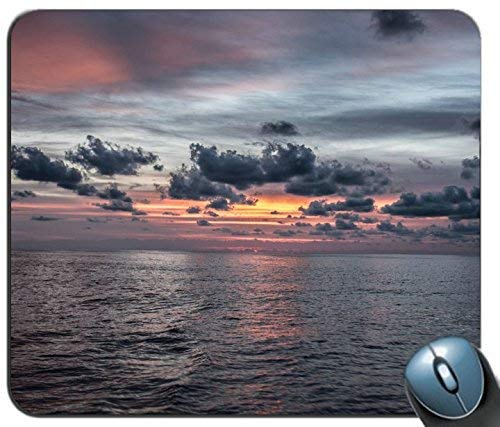 Alfombrilla de ratón antideslizante de goma cómoda y personalizada para computadora Alfombrilla de ratón Alfombrilla de ratón, Puesta de sol desde Palma de Mallorca 78476 Alfombrilla de ratón rectangu