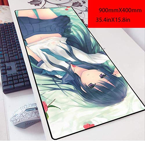 Alfombrilla de ratón para juegos Naruto Anime Gro & szligeMauspad Gaming Mousepad Alfombrilla antideslizante de goma natural Gaming Mouse Mat con borde de bloqueo, P. Keyboard Mouse Pad (color: S)