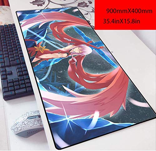 Alfombrilla de ratón para juegos Naruto Anime Gro & szligeMauspad Gaming Mousepad Alfombrilla antideslizante de goma natural Gaming Mouse Mat con borde de bloqueo, P. Keyboard Mouse Pad (color: R)