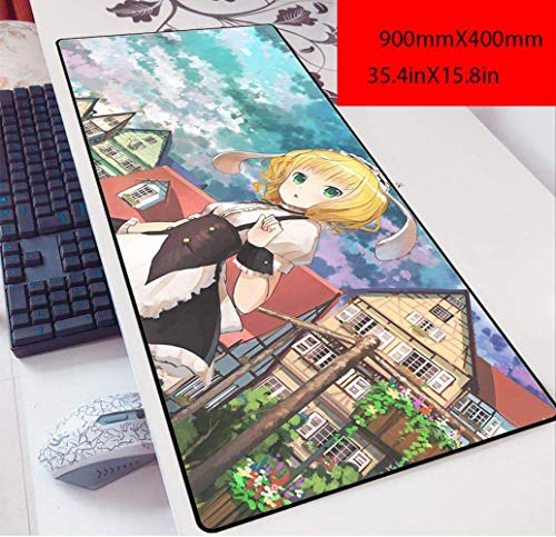Alfombrilla de ratón para juegos Naruto Anime Gro & szligeMauspad Gaming Mousepad Alfombrilla antideslizante de goma natural Gaming Mouse Mat con borde de bloqueo, P. Keyboard Mouse Pad (color: P)