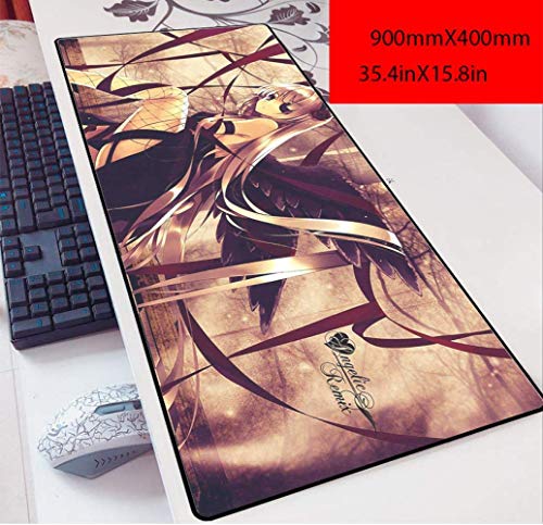 Alfombrilla de ratón para juegos Naruto Anime Gro & szligeMauspad Gaming Mousepad Alfombrilla antideslizante de goma natural Gaming Mouse Mat con borde de bloqueo, P. Keyboard Mouse Pad (color: C)