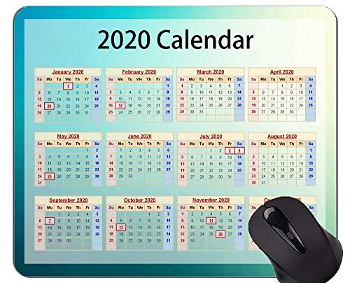 Alfombrillas de ratón para Calendario 2020 Personalizadas, Alfombrillas de ratón con Tema Verde sólido